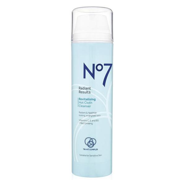No7 Radiant Results Revitalising Hot Cloth Cleanser 6.7 fl oz 200 ml NO CLOTH - Picture 1 of 8